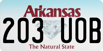 AR license plate 203UOB
