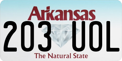 AR license plate 203UOL