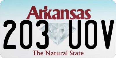 AR license plate 203UOV