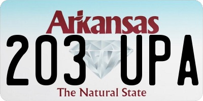 AR license plate 203UPA