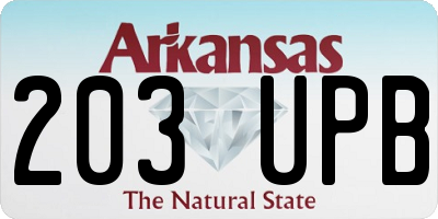 AR license plate 203UPB