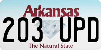 AR license plate 203UPD