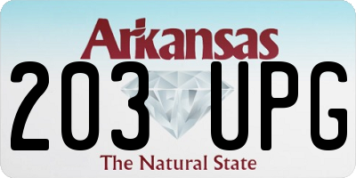 AR license plate 203UPG