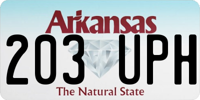 AR license plate 203UPH