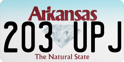 AR license plate 203UPJ