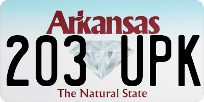 AR license plate 203UPK