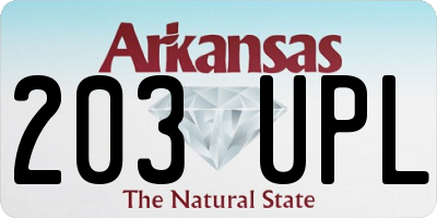 AR license plate 203UPL