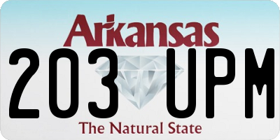 AR license plate 203UPM