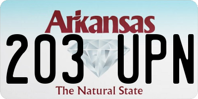 AR license plate 203UPN