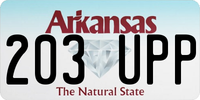 AR license plate 203UPP