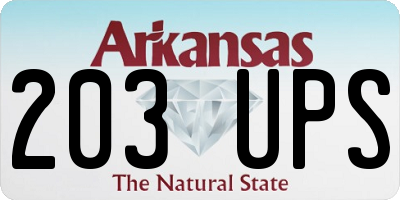 AR license plate 203UPS