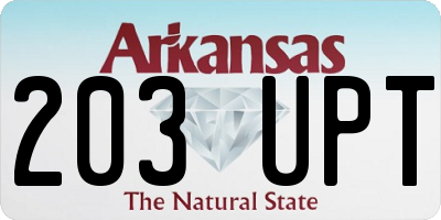 AR license plate 203UPT