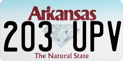 AR license plate 203UPV