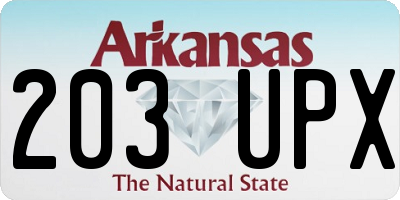 AR license plate 203UPX