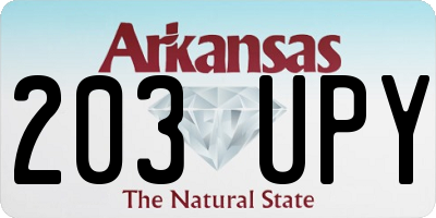 AR license plate 203UPY