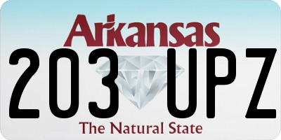 AR license plate 203UPZ