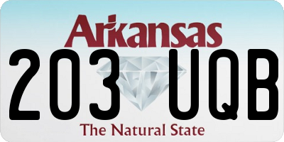 AR license plate 203UQB