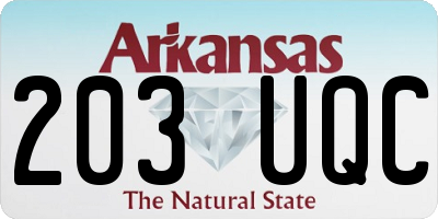 AR license plate 203UQC