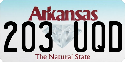 AR license plate 203UQD