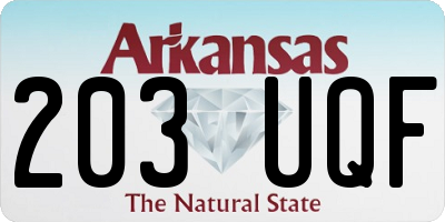 AR license plate 203UQF