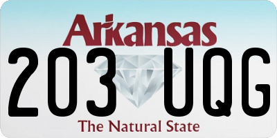 AR license plate 203UQG