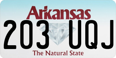 AR license plate 203UQJ