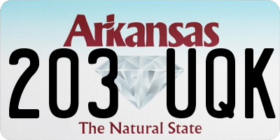 AR license plate 203UQK