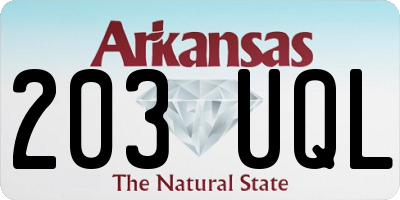 AR license plate 203UQL