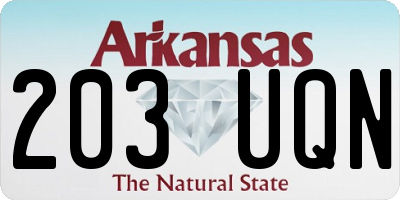 AR license plate 203UQN