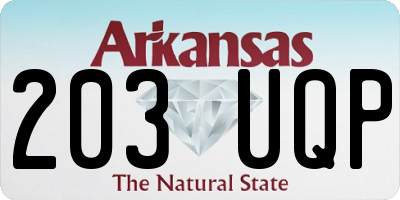 AR license plate 203UQP