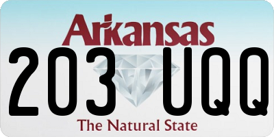 AR license plate 203UQQ