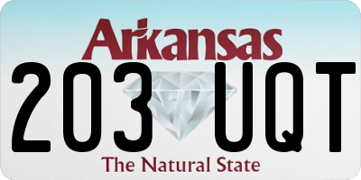 AR license plate 203UQT