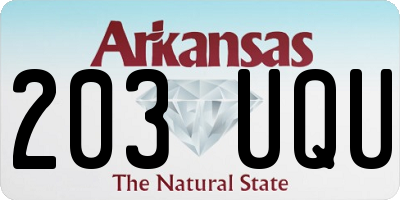 AR license plate 203UQU
