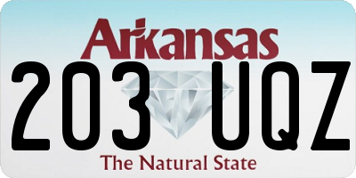 AR license plate 203UQZ