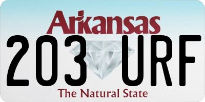 AR license plate 203URF