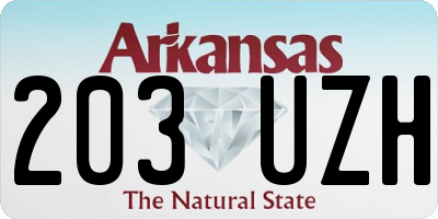 AR license plate 203UZH