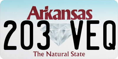 AR license plate 203VEQ