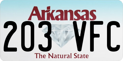 AR license plate 203VFC