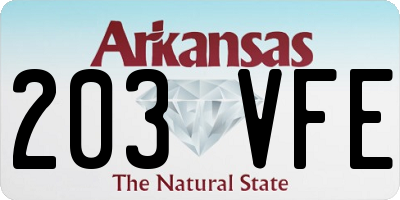 AR license plate 203VFE