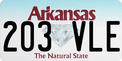 AR license plate 203VLE