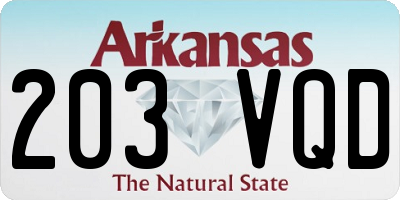 AR license plate 203VQD