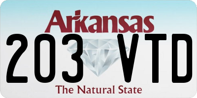AR license plate 203VTD