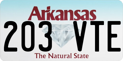 AR license plate 203VTE