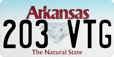 AR license plate 203VTG