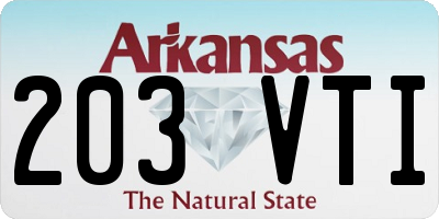 AR license plate 203VTI