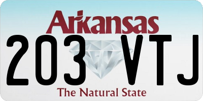 AR license plate 203VTJ