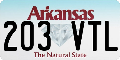 AR license plate 203VTL