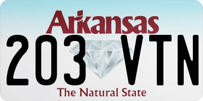 AR license plate 203VTN