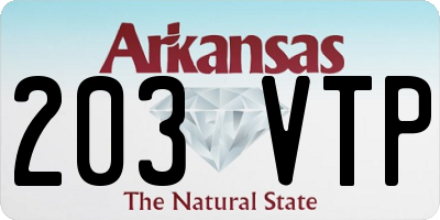 AR license plate 203VTP