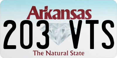 AR license plate 203VTS